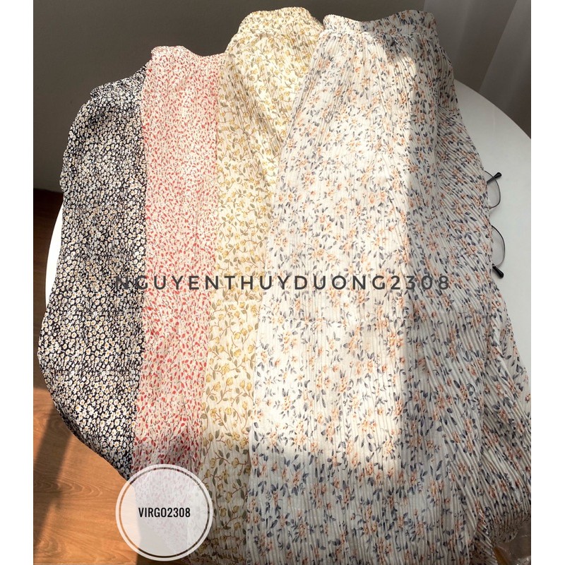 [ Mã FAGREEN55 giảm 10% tối đa 30K đơn 99K] [Ảnh thật/Sẵn]Chân váy hoa nhí midi nhăn Quảng Châu/Chân váy vintage | BigBuy360 - bigbuy360.vn