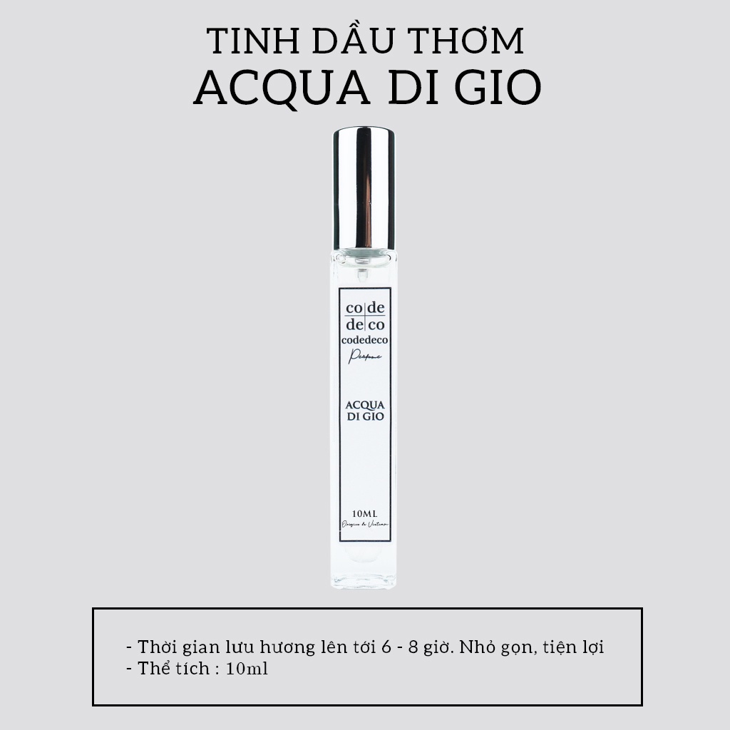 Tinh dầu thơm Code Deco Acqua Di Gio 10ml