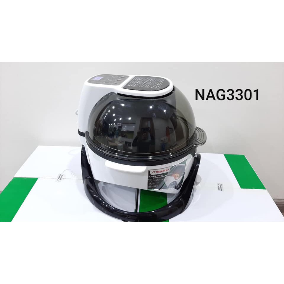 Nồi chiên không dầu 6 lít xoay 360 độ Nagakawa NAG3301