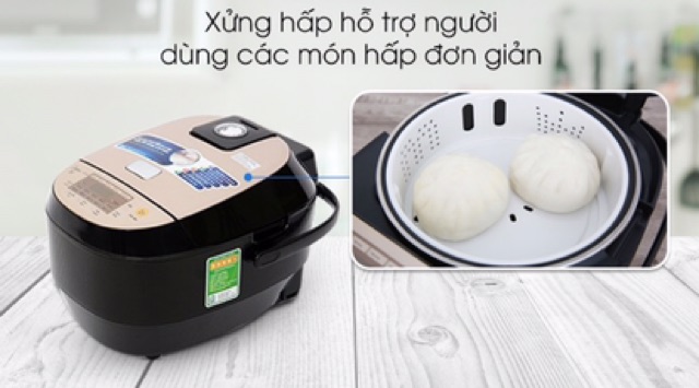 Nồi cơm điện cao tần Midea 1.8 lít MB-HS5007 - Lòng nồi bằng sắt cấu tạo 5 lớp dày chắc, bề mặt phủ chống dín | BigBuy360 - bigbuy360.vn