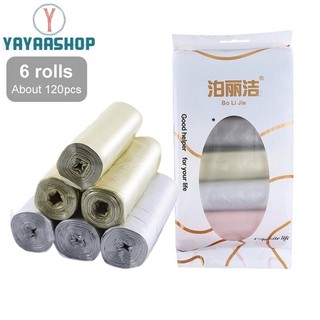 Set 6 Cuộn 120 Túi Đựng Rác Nhiều Màu
