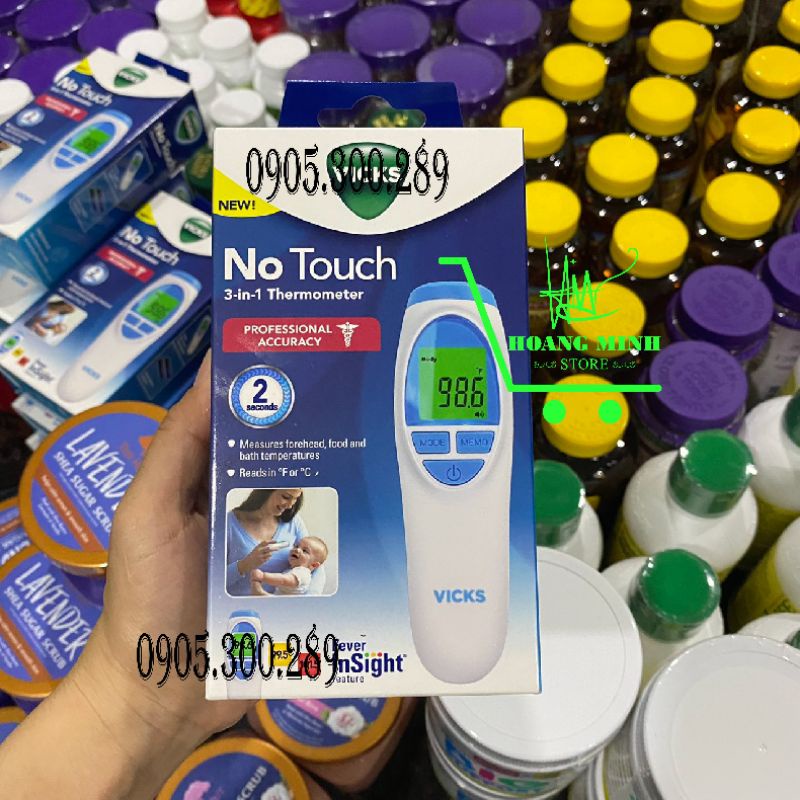 🇺🇸 VICKS No Touch 3 IN 1 - Máy Đo Nhiệt Độ Không Cần Chạm🇺🇸