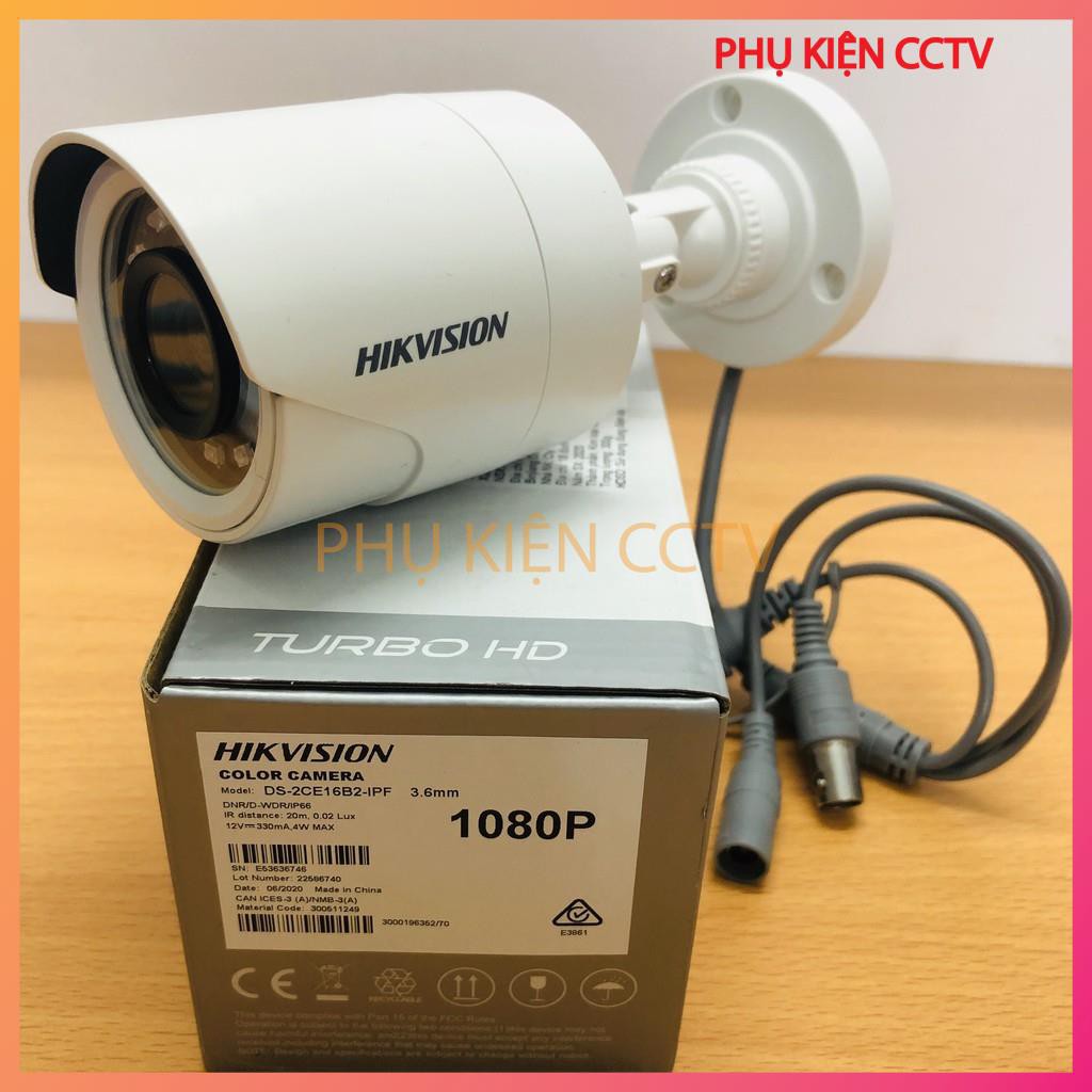 Trọn  Bộ Camera 4 Mắt Hikvision Chính Hãng 2Mp Full HD 1080P (FULL PHỤ KIỆN LẮP ĐẶT), Ổ Cứng tùy chọn | BigBuy360 - bigbuy360.vn