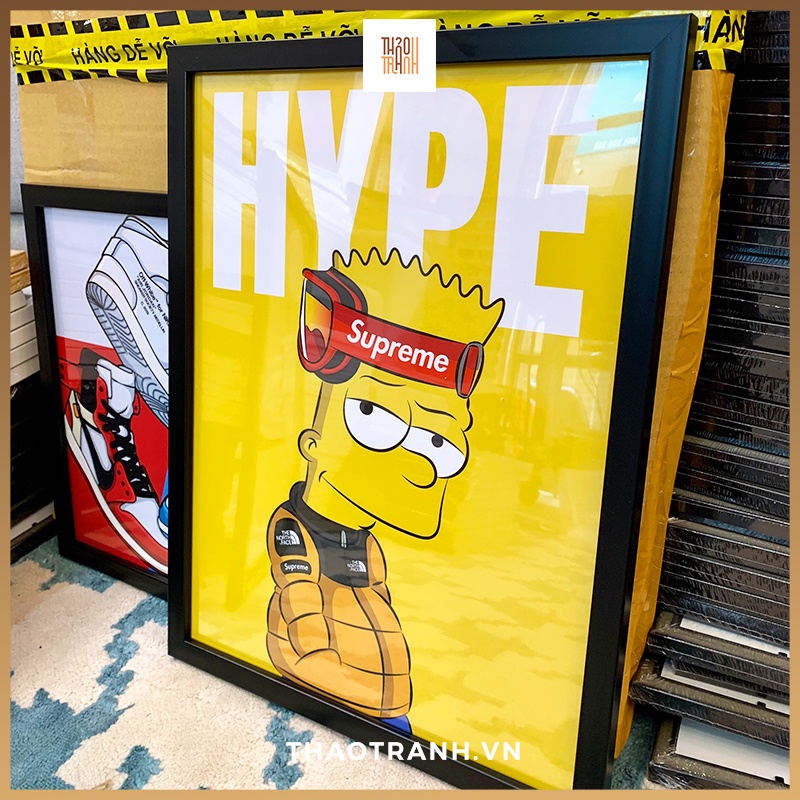 Tranh Hypebeast-Supreme,LV,Off-White 30x40,40x50 - Tranh Decor- Độc Lạ,Trang Trí Phòng Hypebeast,Sneakerhead