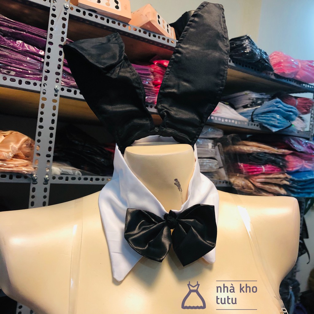 Full set đồ ngủ liền thân Playboy Thỏ đen L355 / không kèm dây quai trong | BigBuy360 - bigbuy360.vn