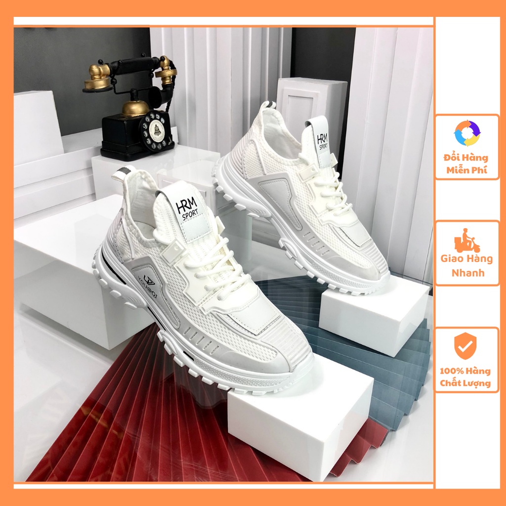 Giày Nam Đẹp ⚜️Bệu Store⚜️ Giày Sneaker Nam Hàn Quốc - Hàng Xả Kho Lẻ Size - Màu Full Trắng Siêu Đẹp