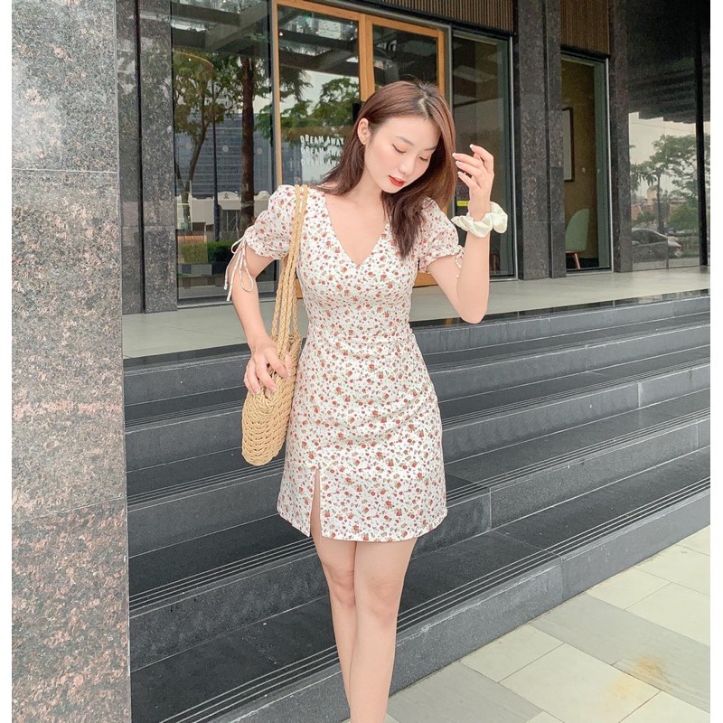 [Mã SKAMA06 giảm 8% tối đa 50K đơn 250K] Đầm BELLY cổ tim tay rút dây cột nơ ♥ | BigBuy360 - bigbuy360.vn