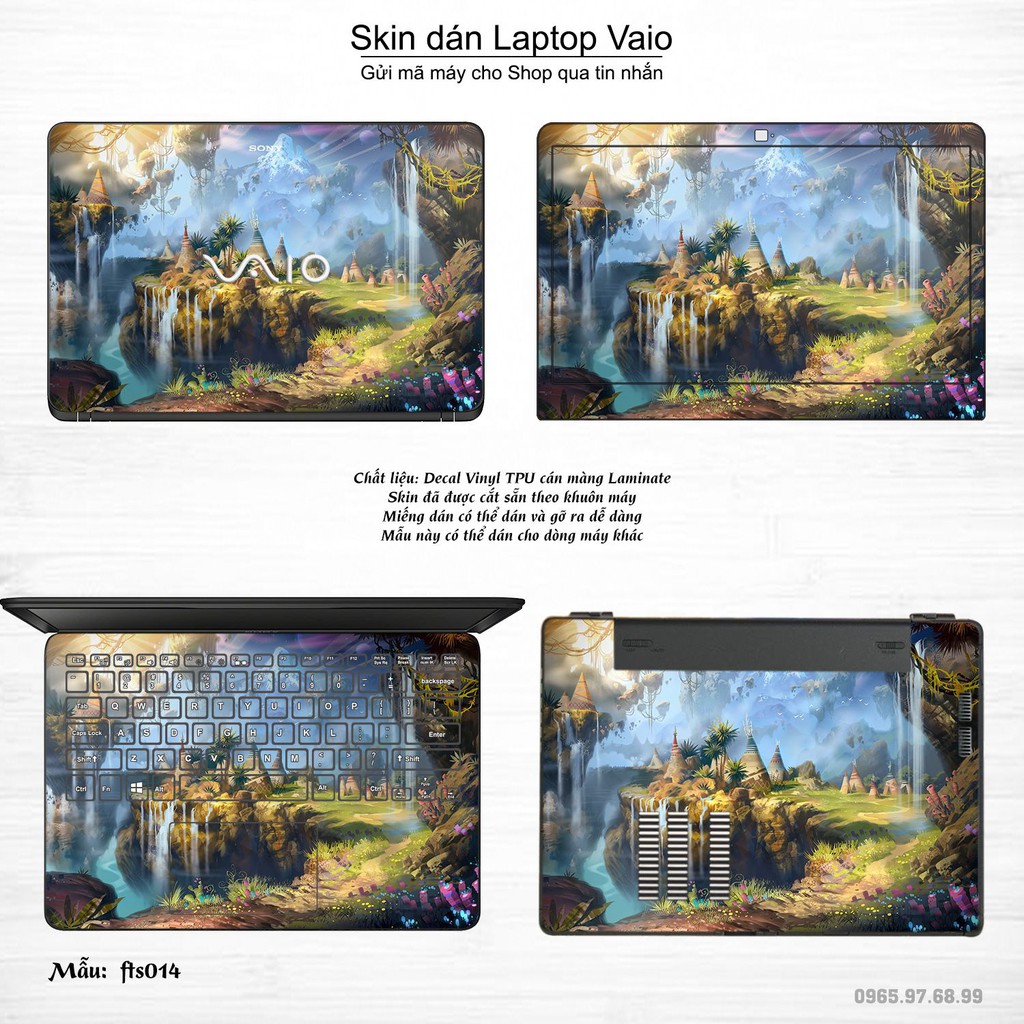 Skin dán Laptop Sony Vaio in hình Fantasy (inbox mã máy cho Shop)