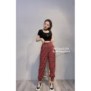 Quần jogger kẻ cá tính