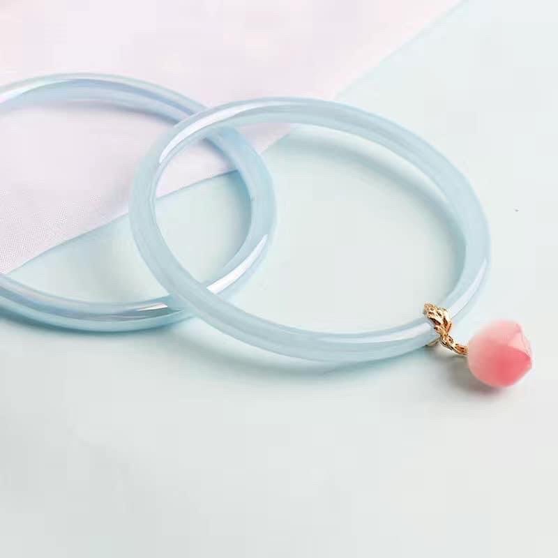 Vòng tay tử đinh hương charm đào