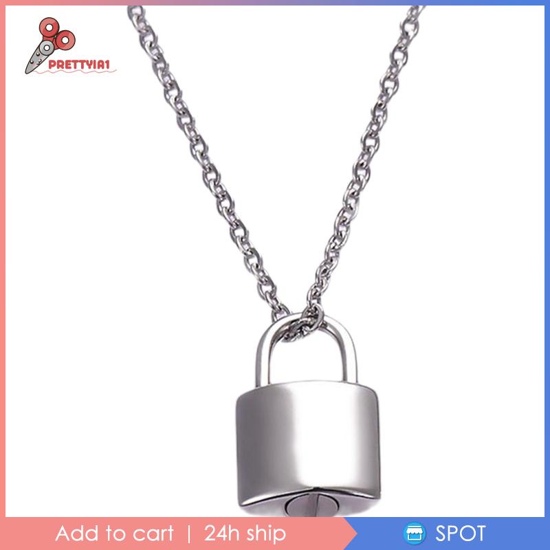 [Prettyia1] Vòng cổ Mặt Ổ Khóa Mini Cho Nam Và Nữ