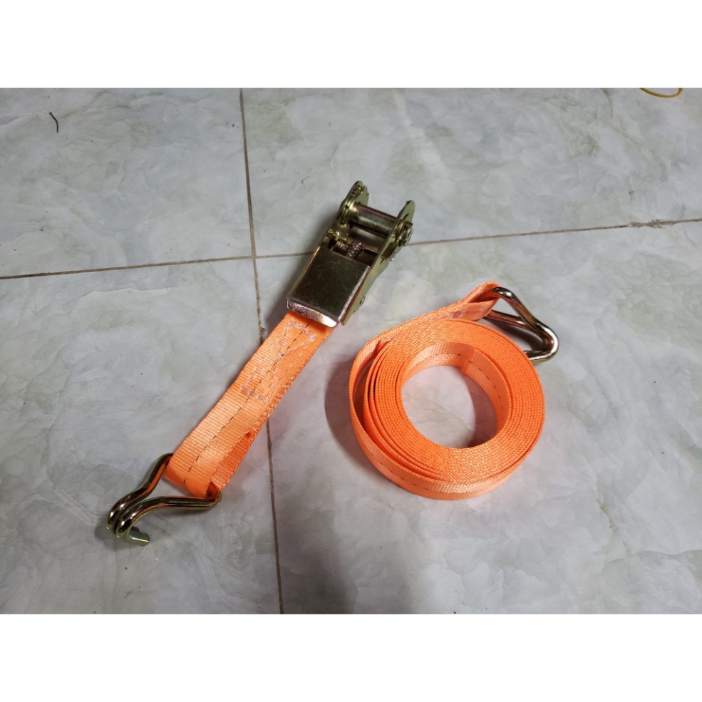 Hàng công ty thanh lý - Dây cảo chằng tăng đơ 25mm 3m, 5m chằng hàng xe máy, pallet, ảnh thật như ảnh