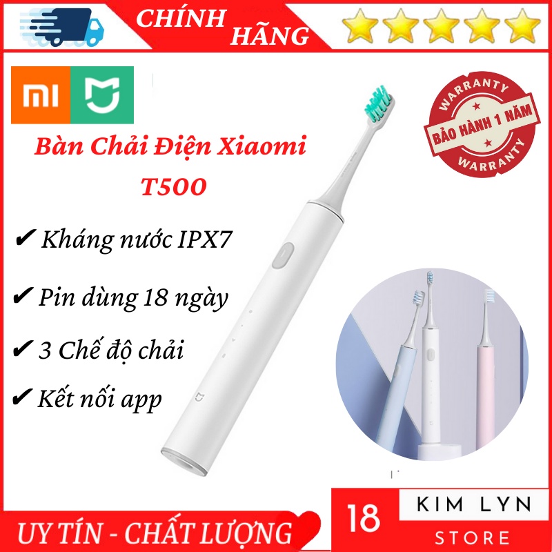 Bàn Chải Điện Xiaomi Mijia T500 Bản Nâng Cấp Cho Hiệu Quả Tốt Hơn Để Bảo Vệ Sức Khỏe Răng Miệng Của Bạn - BH 1 Năm