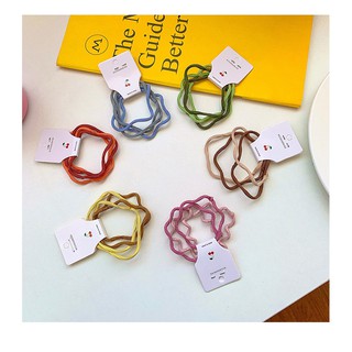 Set 4 Dây Cột Tóc Màu Đơn Giản