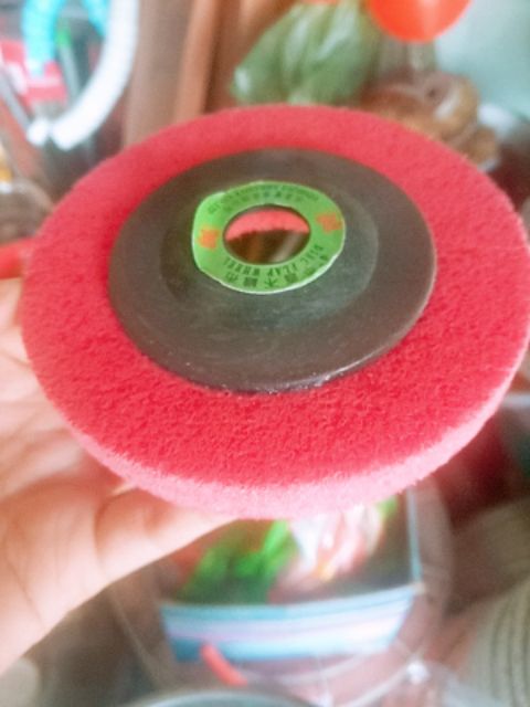 Nỉ đỏ/ đĩa đánh bóng dùng đánh bóng kim loại phi 100