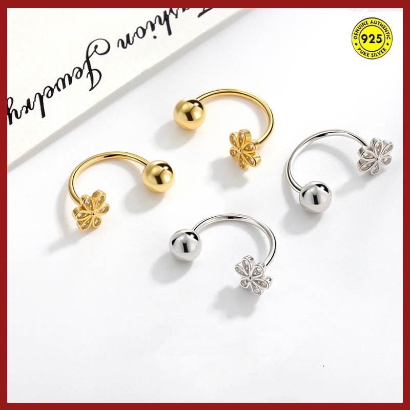 Bông tai mạ bạc 925 thiết kế mới thanh lịch 18K