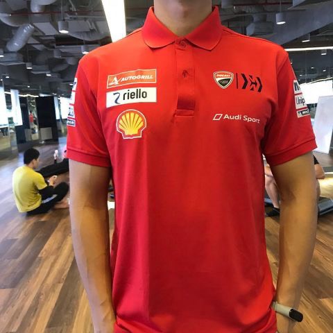 Áo thun nam có cổ Ducati nam, Áo polo thể thao cộc tay full size