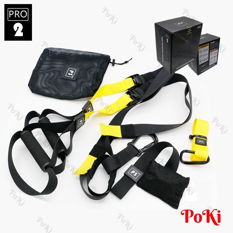 Bộ dây tập kháng lực P3-2 đa năng Gym & Yoga - The TRX PRO hàng thể thao chuyên dụng cao cấp - POKI