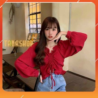 Áo Kiểu Nữ Đẹp Tay Phồng Dây Rút