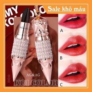 Son kim cương 3 màu - son thỏi siêu lì - cam kết mỹ phẩm chính hãng