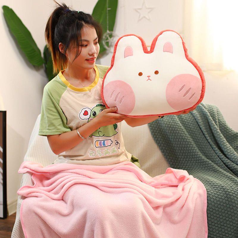 Bộ Chăn Gối Đa Năng Hình Hoạt Hình Dễ Thương Dùng Trong Văn Phòng