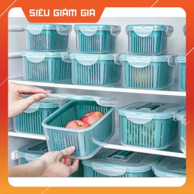 [ ĐỔ SỈ] HỘP ĐỰNG ĐỒ BẢO QUẢN TỦ LẠNH - Bộ set 5 rổ hộp đựng đồ tủ lạnh đa năng thông minh cao cấp