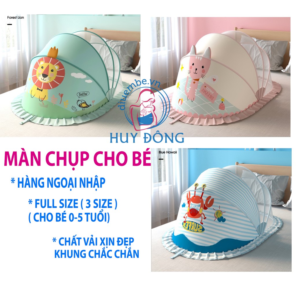 MÀN CHỤP ANIMAL GẤP GỌN CHỐNG MUỖI CHO BÉ/ MÀN NGỦ CHO BÉ