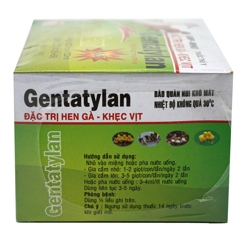 Genta Tylan – Dùng cho hen gà (hộp 20 lọ)