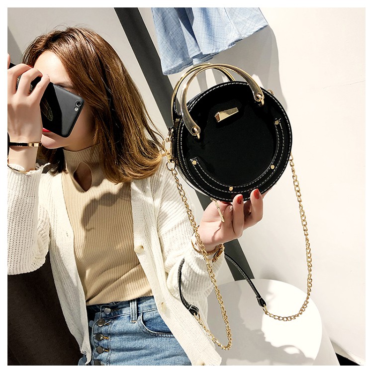 Túi xách nữ tròn da bóng kiểu dáng trẻ trung - T891 | BigBuy360 - bigbuy360.vn