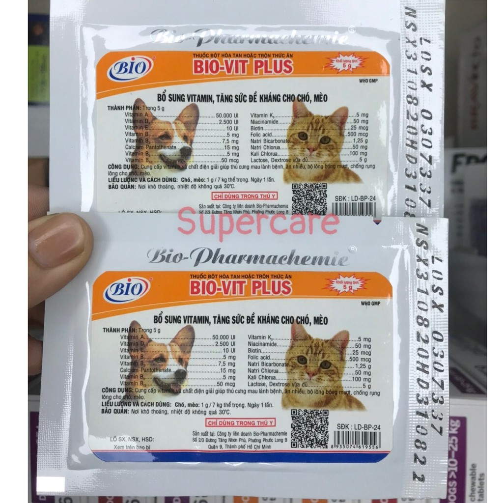 Biovit Plus 5Gr - Bổ Sung Vitamin & Tăng Đề Kháng Chó Mèo