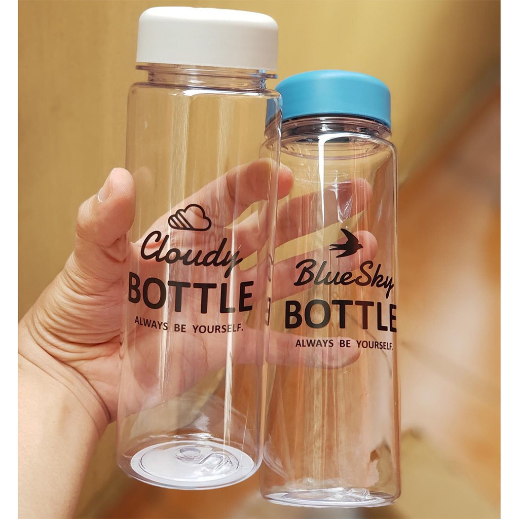 [Hỏa Tốc HN] Bình uống nước có nắp đậy 500ml nắp xanh dương Nội địa Nhật Bản