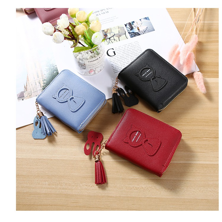 [Mã FAMAYWA2 giảm 10k đơn từ 50k] Ví nữ 💖 𝑭𝑹𝑬𝑬𝑺𝑯𝑰𝑷 💖 Ví cầm tay nữ ngắn mèo FY Mincloset V07233 | BigBuy360 - bigbuy360.vn