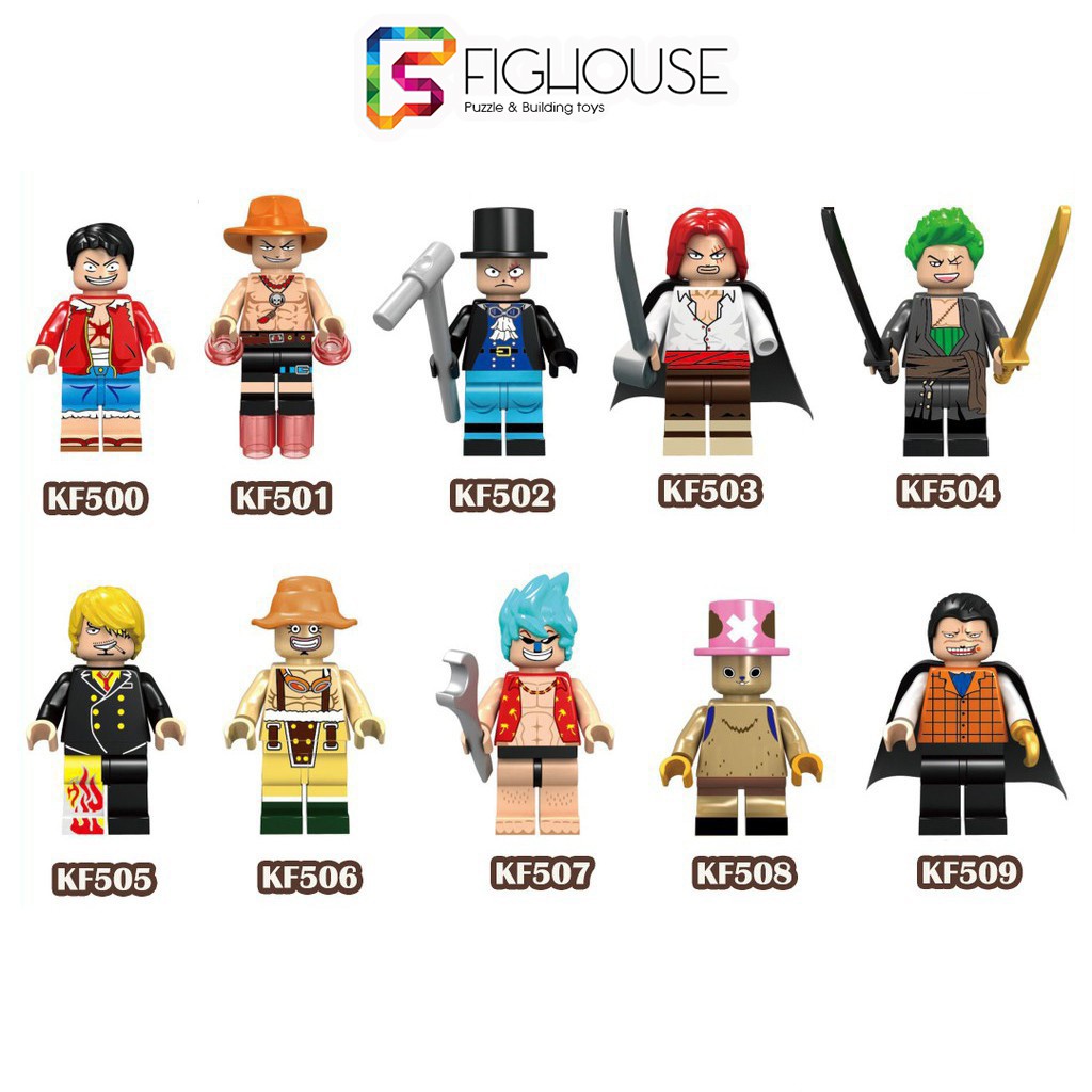 Xếp Hình Minifigures Các Nhận Vật One Piece Vua Hải Tặc - Đồ Chơi Lắp Ráp non-lego KF6037 [B1]