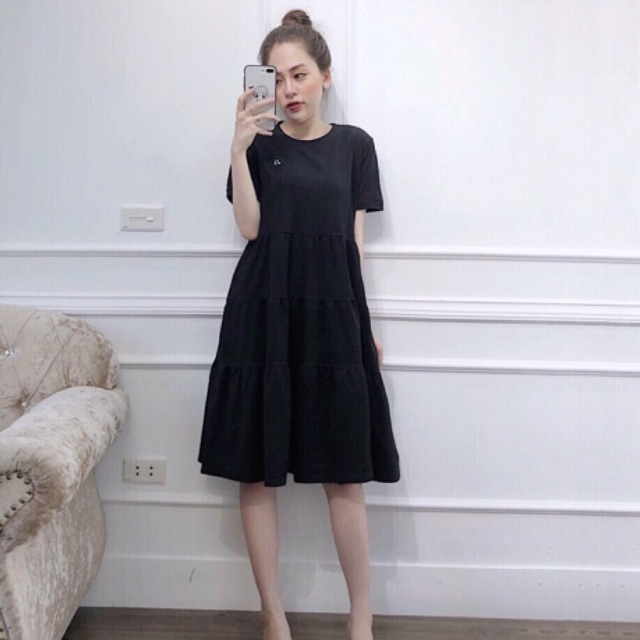Váy cotton suông nốt nhạc | BigBuy360 - bigbuy360.vn