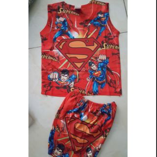 bộ superman 3D thun lạnh size nhí