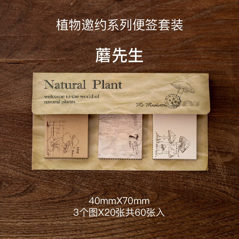 60 Tờ giấy ghi chú hình hoa lá sáng tạo