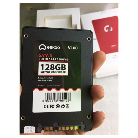 Ổ cứng SSD 128Gb EEKOO Sata III, 6 Gb/s, 2&quot;5 Inch - Màu Đen - Công nghệ 3D MLC NAND - Hàng Chính Hãng