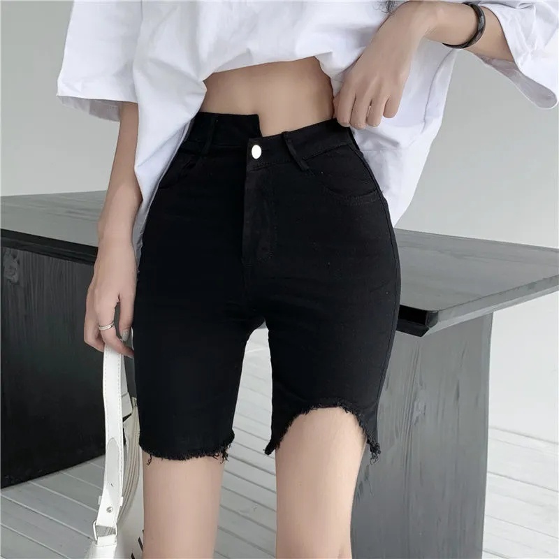 Quần short jean SUXI lưng cao thiết kế ôm sát quyến rũ