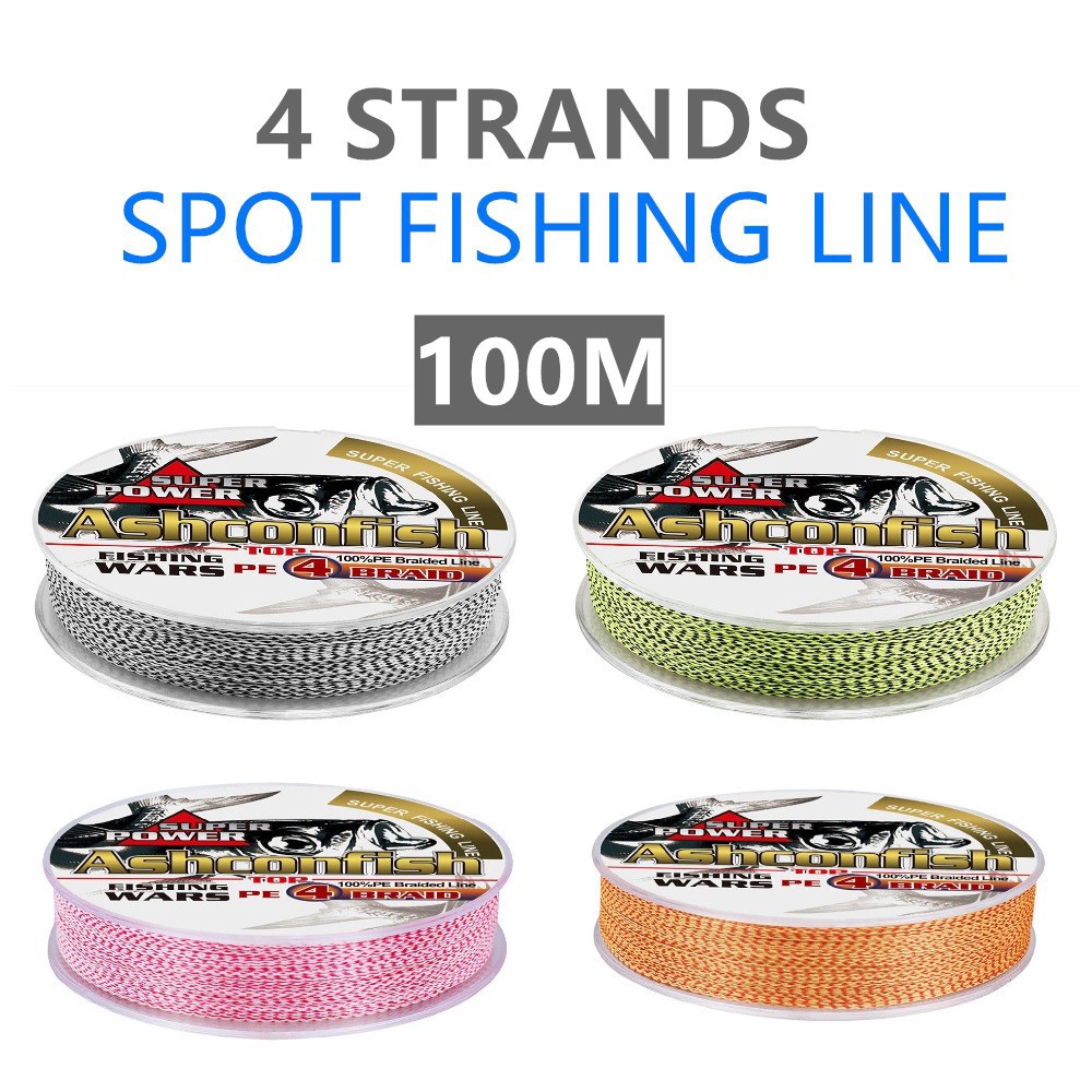 Sợi dây câu bện 4 dây pe siêu bền đủ kích thước 100m