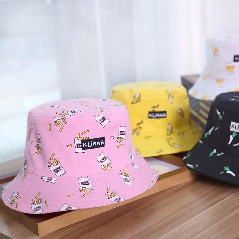 Nón Bucket Chất Canvas Phong Cách Hip Hop Cho Cặp Đôi