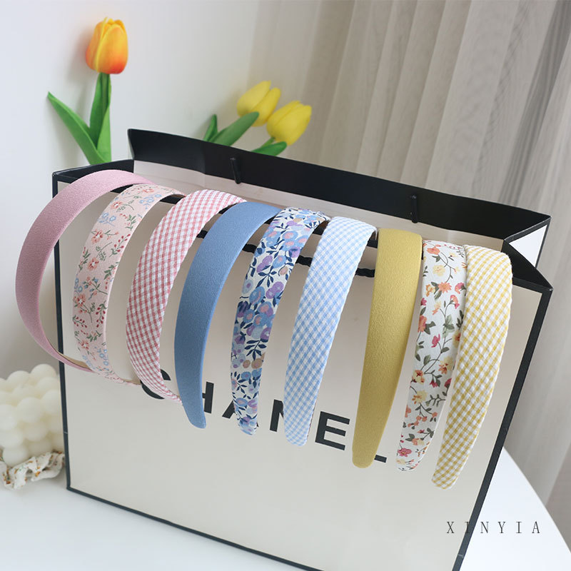 Cài tóc bản rộng họa tiết duyên dáng xinh xắn nhiều màu tùy chọn