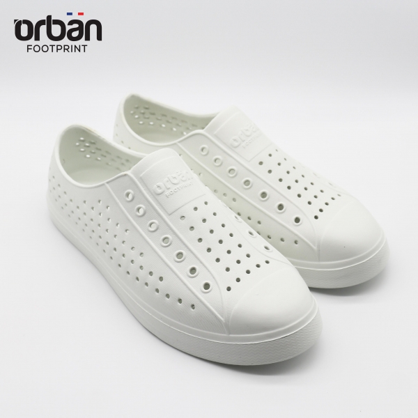 [Urban] Giày nhựa lỗ nam nữ đi mưa đi biển Urban - Chất liệu Eva siêu nhẹ, chống nước, giá tốt - Màu Trắng trơn