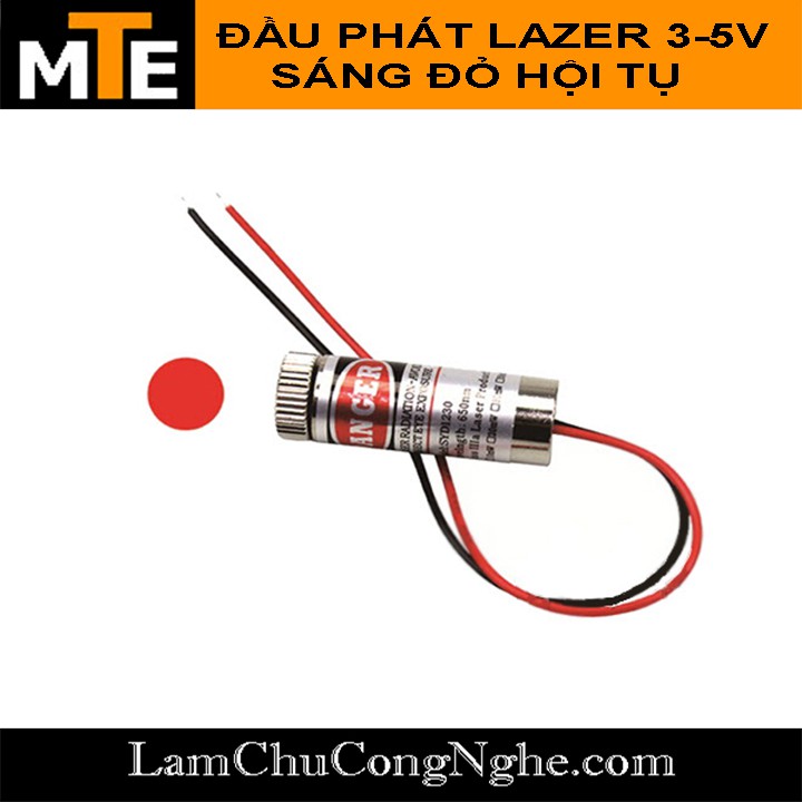 Đầu phát LAZE 3-5V 5mW – Laser sáng đỏ có chỉnh Tiêu Cự