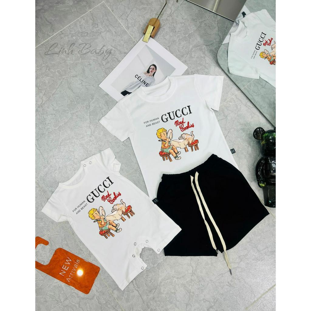 Áo phông Guccci cho bé cotton mới nhất 2023_LINHBABY