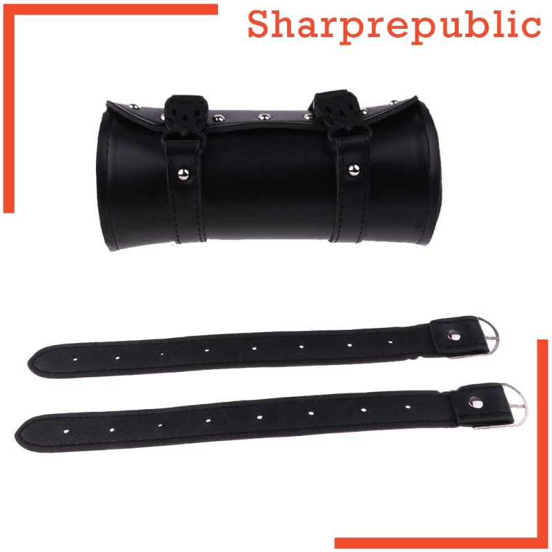 [SHARPREPUBLIC] Motorcycle Saddlebag PU Leather Round Barrel Roll Tool Bag for Harley | BigBuy360 - bigbuy360.vn