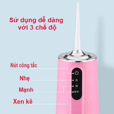 Máy Tăm Nước - Chăm Sóc Và Bảo Vệ Răng Miệng - Tặng 4 Đầu Thay Thế TN01