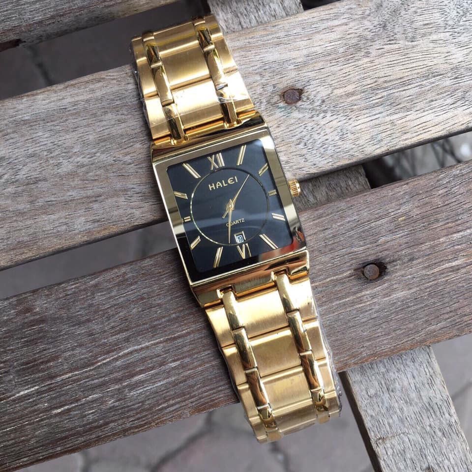 Đồng Hồ Nam HALEI 564M Mặt Chữ Nhật Dây Mạ Vàng | BigBuy360 - bigbuy360.vn