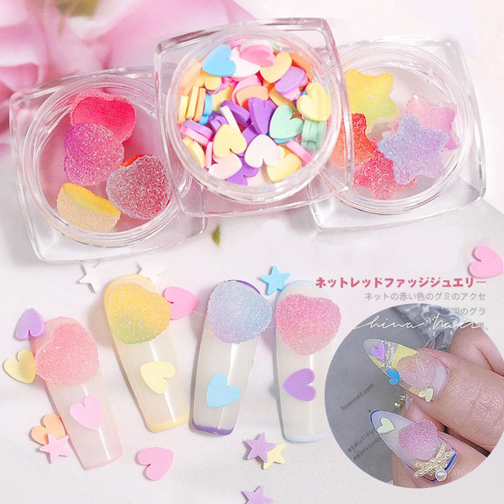 Phụ Kiện Trang Trí Móng Tay 3D DIY Hình Kẹo / Ngôi Sao / Trái Tim Màu Gradient Dành