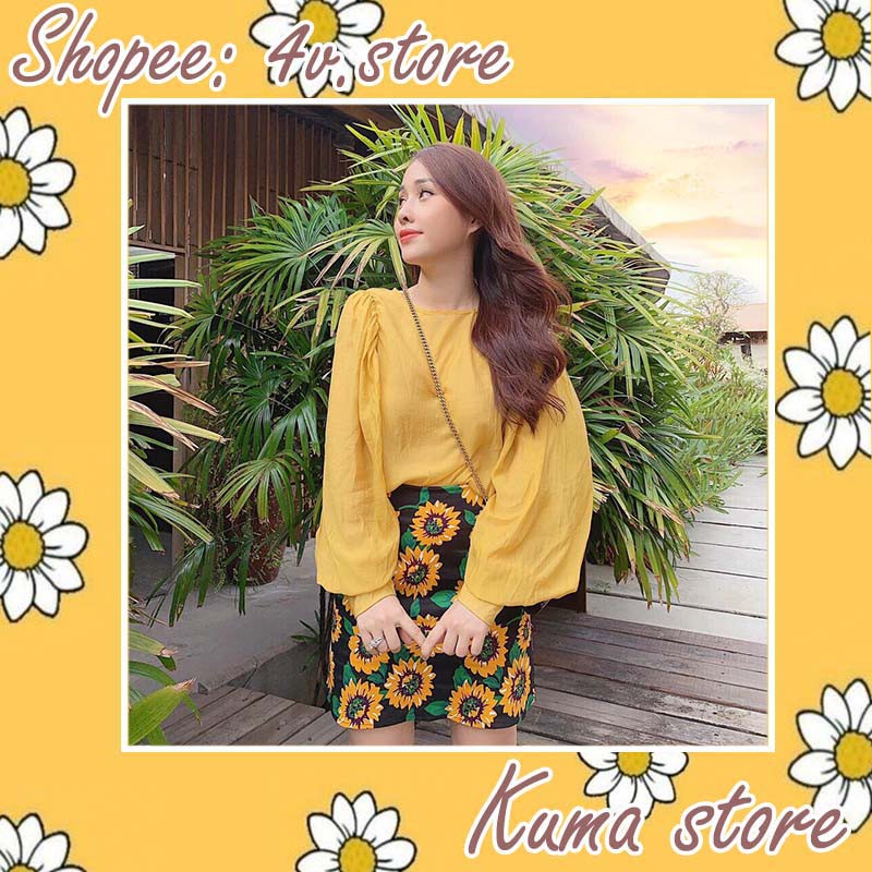 [ẢNH THẬT] SET VÁY HOA HƯỚNG DƯƠNG