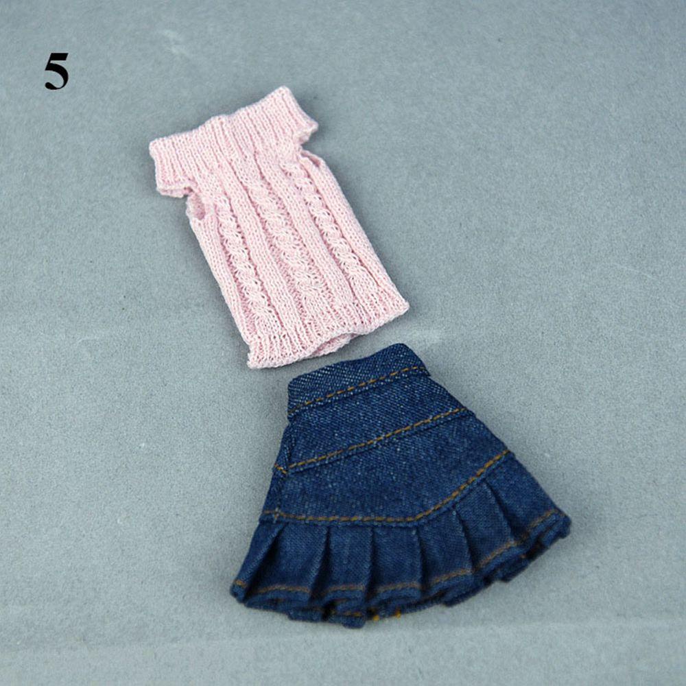 1 Bộ Áo Sweater Dệt Kim Thủ Công Mini Tự Làm Cho Búp Bê